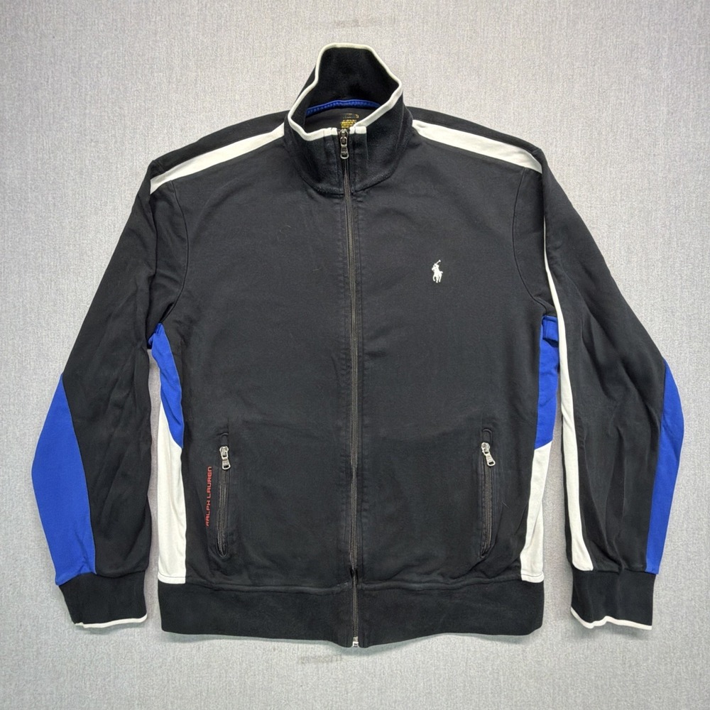 Polo Ralph Lauren Black Performance Track Full Zip Jacket Men's Large